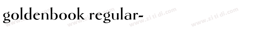 goldenbook regular字体转换